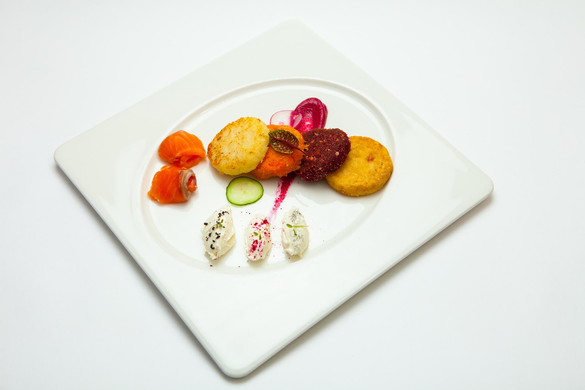 Assorted plated dishes as pricing examples